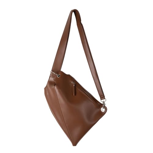sodeber Schultertasche aus weichem PU-Leder mit einzigartigem, asymmetrischem Schnitt, unregelmäßiger Crossbody-Tasche für Freizeit oder Straße, Coffee Cf, Medium sodeber Schultertasche aus weichem PU-Leder mit einzigartigem, asymmetrischem Schnitt, unregelmäßiger Crossbody-Tasche für Freizeit oder Straße, Coffee Cf, Medium von sodeber