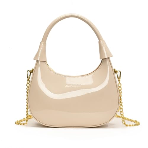sodeber Schultertasche für Damen, für Herbst und Winter, mit Tragegriff oben, modisch, Achselkette, Beige Bg, Medium sodeber Schultertasche für Damen, für Herbst und Winter, mit Tragegriff oben, modisch, Achselkette, Beige Bg, Medium von sodeber