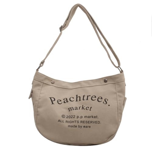 sodeber Schultertasche mit Buchstabenaufdruck, für Damen, Studentinnen, große Einkaufs-Handtasche, Crossbody-Tasche, Beige Bg, Medium sodeber Schultertasche mit Buchstabenaufdruck, für Damen, Studentinnen, große Einkaufs-Handtasche, Crossbody-Tasche, Beige Bg, Medium von sodeber