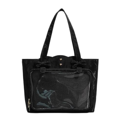sodeber Schultertasche mit großem Fassungsvermögen, die japanische Anime-Kultur hervorhebt, lässige Unterarm-Handtasche für Campus-Shopping, Black Bk, Medium sodeber Schultertasche mit großem Fassungsvermögen, die japanische Anime-Kultur hervorhebt, lässige Unterarm-Handtasche für Campus-Shopping, Black Bk, Medium von sodeber
