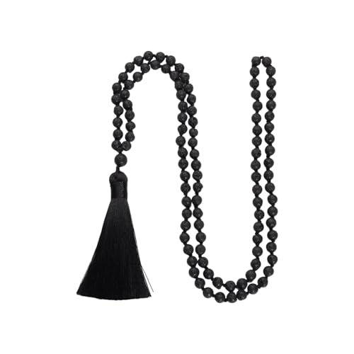 sodeber Steinperlen-Halskette mit Quasten, stilvoller Halsschmuck, geeignet für Enthusiasten und Praktiker, Unisex-Perlen-Halskette sodeber Steinperlen-Halskette mit Quasten, stilvoller Halsschmuck, geeignet für Enthusiasten und Praktiker, Unisex-Perlen-Halskette von sodeber