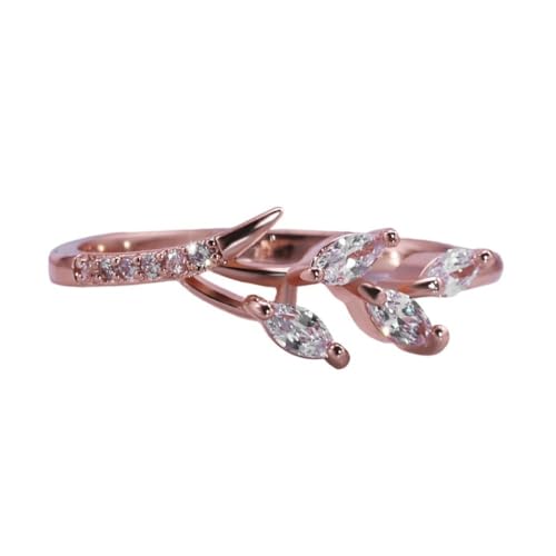 sodeber Stilvolle Blumen- und Zweigringe, tragbares Schmuck-Accessoire für den täglichen Gebrauch, Verabredungen oder Feiern von sodeber