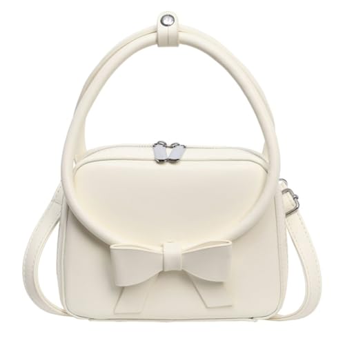 sodeber Stilvolle Damen-Umhängetasche, einfarbig, PU-Leder, Schleifen, Schultertasche, Handtasche mit Tragegriff oben für den täglichen Gebrauch, Beige Bg, Medium sodeber Stilvolle Damen-Umhängetasche, einfarbig, PU-Leder, Schleifen, Schultertasche, Handtasche mit Tragegriff oben für den täglichen Gebrauch, Beige Bg, Medium von sodeber
