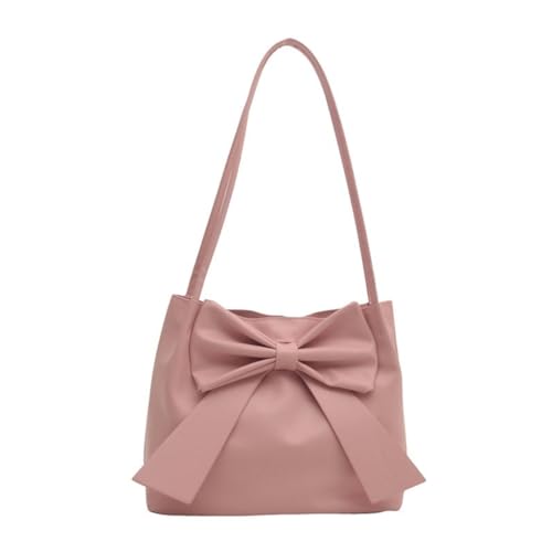 sodeber Stilvolle Schultertasche mit Schleife, lässige Handtasche, große Kapazität, Tragegriff oben, für Reisen und Arbeit, Pink, Medium sodeber Stilvolle Schultertasche mit Schleife, lässige Handtasche, große Kapazität, Tragegriff oben, für Reisen und Arbeit, Pink, Medium von sodeber