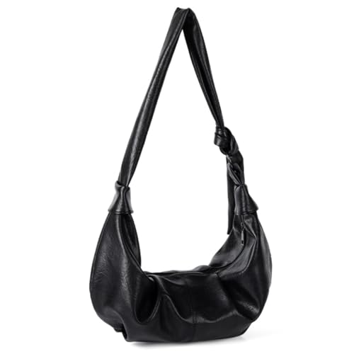 sodeber Stilvolle Umhängetasche aus PU-Leder, lässige Knödeltasche mit verstellbarem Riemen für bequemen Alltag, Black Bk, Medium sodeber Stilvolle Umhängetasche aus PU-Leder, lässige Knödeltasche mit verstellbarem Riemen für bequemen Alltag, Black Bk, Medium von sodeber