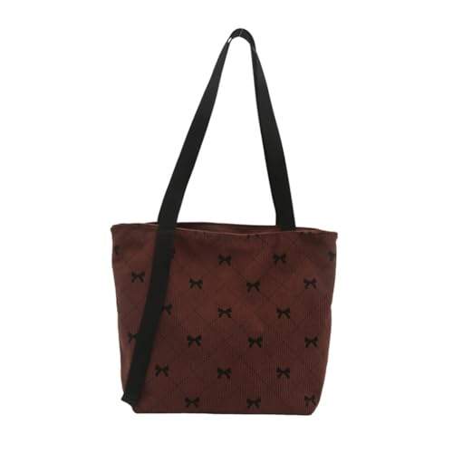 sodeber Stilvolle geräumige Cord-Handtasche mit Schleifen, lässige Umhängetasche, große Tasche mit Tragegriff oben, für Arbeit, Reisen und, Coffee Cf, Medium sodeber Stilvolle geräumige Cord-Handtasche mit Schleifen, lässige Umhängetasche, große Tasche mit Tragegriff oben, für Arbeit, Reisen und, Coffee Cf, Medium von sodeber