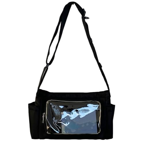 sodeber Transparente Umhängetasche, großes Fassungsvermögen, Umhängetasche, Schüler, Schule, Itabag Mädchen, Messenger für Anstecknadel-Display, Black Bk, Medium sodeber Transparente Umhängetasche, großes Fassungsvermögen, Umhängetasche, Schüler, Schule, Itabag Mädchen, Messenger für Anstecknadel-Display, Black Bk, Medium von sodeber