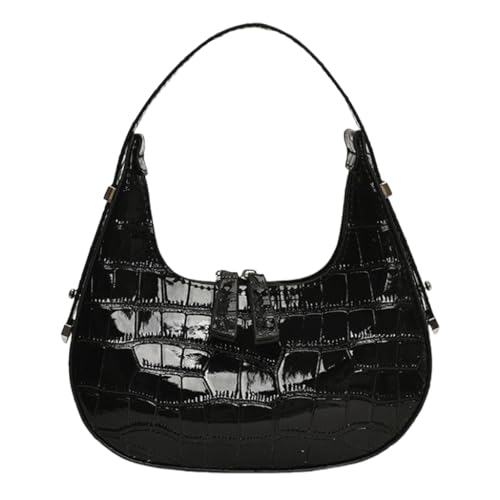 sodeber Trendige Abendtasche Party Schultertasche PU Leder Handtasche Glänzende Oberfläche Unterarm für verschiedene Anlässe, Black Bk, Medium sodeber Trendige Abendtasche Party Schultertasche PU Leder Handtasche Glänzende Oberfläche Unterarm für verschiedene Anlässe, Black Bk, Medium von sodeber