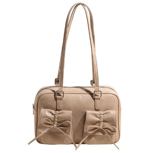 sodeber Trendige Damen-Umhängetasche, schöne Schleifen, Schultertasche, PU-Leder, Achselhöhle, ästhetisches Pendeln, Beige Bg, Medium sodeber Trendige Damen-Umhängetasche, schöne Schleifen, Schultertasche, PU-Leder, Achselhöhle, ästhetisches Pendeln, Beige Bg, Medium von sodeber