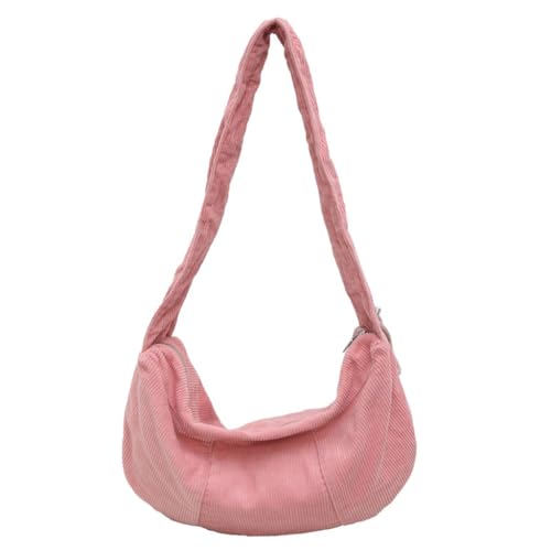 sodeber Trendige Umhängetasche aus Kordsamt, Mehrzweck-Umhängetasche, lässige Unterarmtasche für stilvolle Frauen, Pink, Medium sodeber Trendige Umhängetasche aus Kordsamt, Mehrzweck-Umhängetasche, lässige Unterarmtasche für stilvolle Frauen, Pink, Medium von sodeber