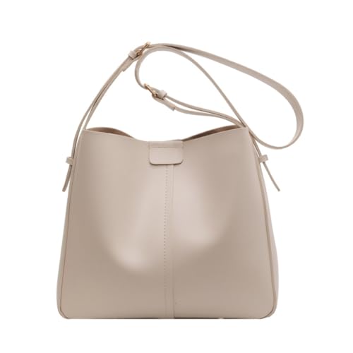 sodeber Umhängetasche für Damen, Vintage, klein, PU-Leder, Umhängetasche, einfarbig, Handtaschen und Geldbörsen, Beige Bg, Medium von sodeber