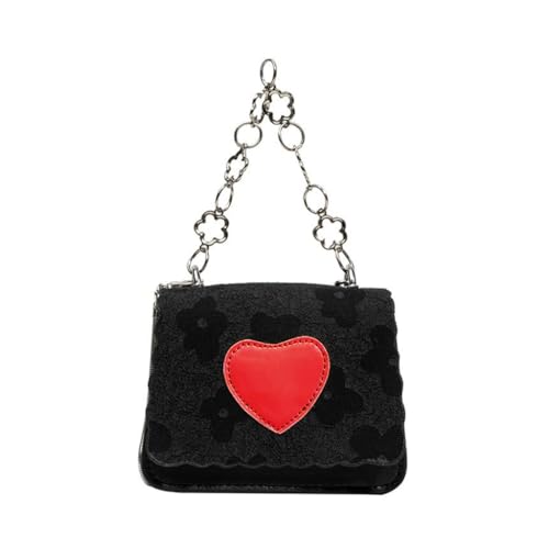 sodeber Umhängetasche mit Kette für Damen, Klappe, Umhängetasche, Handtasche, Geldbörse mit verstellbarem Riemen, modisch, kleine Clutch, A A, Medium von sodeber
