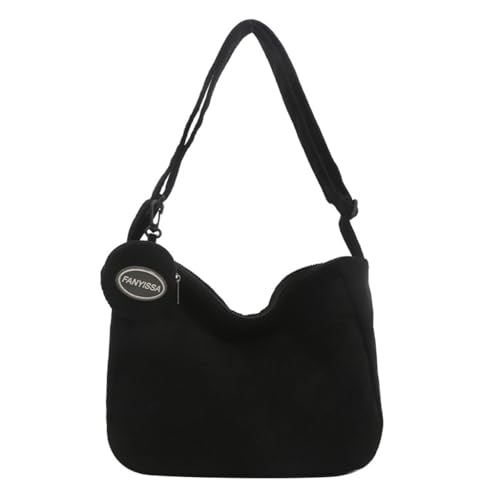 sodeber Unisex Umhängetasche aus schwarzem Cord für Arbeit oder Freizeit, für den täglichen Gebrauch, modische Geldbörse, Black Bk, Medium sodeber Unisex Umhängetasche aus schwarzem Cord für Arbeit oder Freizeit, für den täglichen Gebrauch, modische Geldbörse, Black Bk, Medium von sodeber