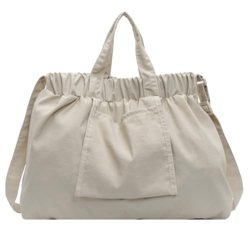 sodeber Vielseitige Nylon-Schultertasche mit geräumigem Stauraum, praktische Umhängetasche, lässige Handtasche für Damen und Herren, Beige Bg, Medium sodeber Vielseitige Nylon-Schultertasche mit geräumigem Stauraum, praktische Umhängetasche, lässige Handtasche für Damen und Herren, Beige Bg, Medium von sodeber