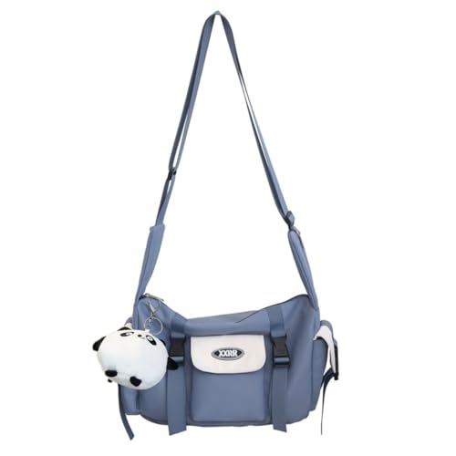 sodeber Vielseitige Umhängetasche, geeignet für Arbeit, Schule, Reisen, Blau mit Anhänger Bl-b, Medium sodeber Vielseitige Umhängetasche, geeignet für Arbeit, Schule, Reisen, Blau mit Anhänger Bl-b, Medium von sodeber
