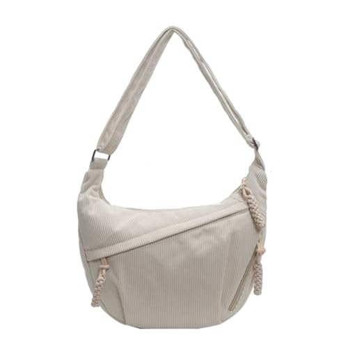 sodeber Vielseitige Umhängetasche aus Cord für Damen, weiche Geldbörse mit multifunktionaler Aufbewahrung, Weiß W, Medium sodeber Vielseitige Umhängetasche aus Cord für Damen, weiche Geldbörse mit multifunktionaler Aufbewahrung, Weiß W, Medium von sodeber