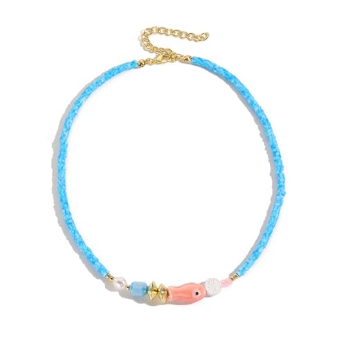 sodeber Vintage Sea Charm Anhänger Halskette Modische Perlenkette Temperament Halsbekleidung Modeschmuck Stück von sodeber