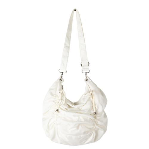 sodeber Zarte Nylon-Umhängetasche mit einzigartiger Faltung und geräumigem Innenfutter, verstellbarer Riemen für, Weiß W, Medium sodeber Zarte Nylon-Umhängetasche mit einzigartiger Faltung und geräumigem Innenfutter, verstellbarer Riemen für, Weiß W, Medium von sodeber