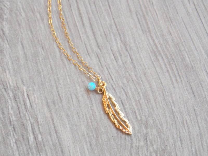 Feder Halskette, Goldene Gold Zierliche Alltägliche Geschenk Für Sie von sofisjewelryshop