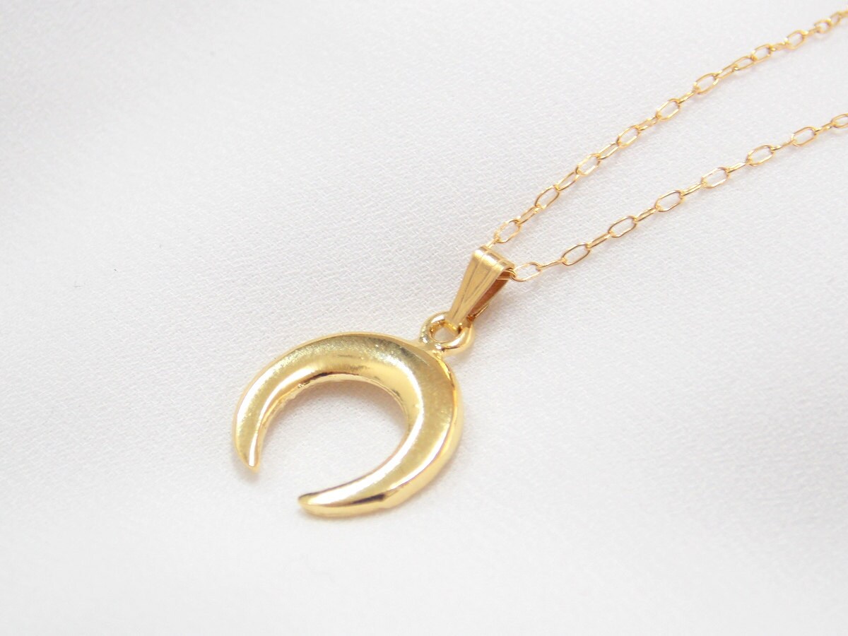 Auf Dem Kopf Stehender Mond | Halbmond Halskette Tusk Doppel Horn Weihnachtsgeschenk Auf Dem Kopf Stehender Mond | Halbmond Halskette Tusk Doppel Horn Weihnachtsgeschenk von sofisjewelrystore