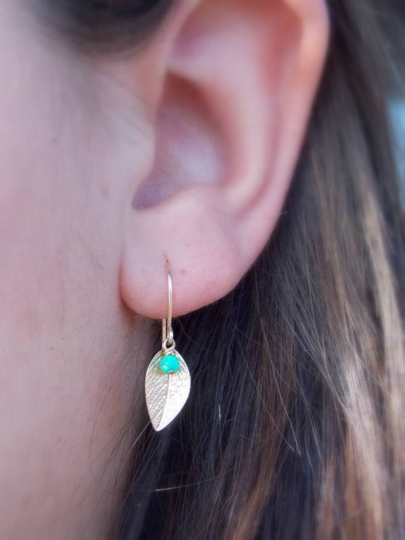 Gold Filled Blatt Ohrringe - Brautjungfer Opal Schmuck Gold Filled Blatt Ohrringe - Brautjungfer Opal Schmuck von sofisjewelrystore