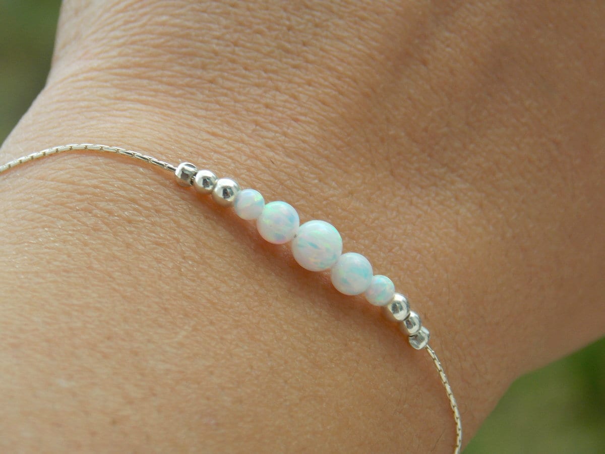 Opal Armband, Perlen Minimal Gold Winziges Schmuck Opal Armband, Perlen Minimal Gold Winziges Schmuck von sofisjewelrystore