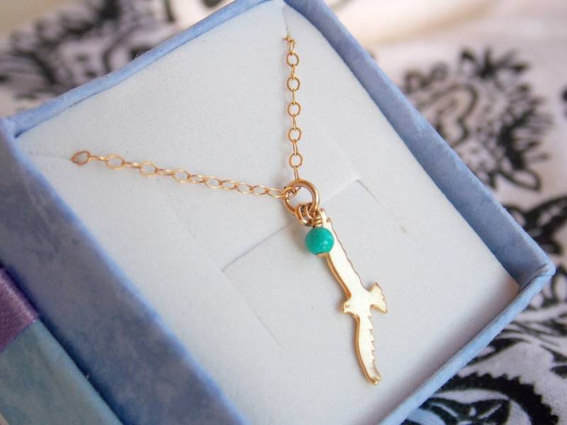 Vogel Halskette - Anhänger Zierliche Vergoldete Gold Schwalbe Vogel Halskette - Anhänger Zierliche Vergoldete Gold Schwalbe von sofisjewelrystore