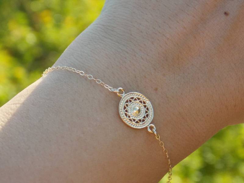 stammes-stil Gold Gefüllt - Kreis Armband Bettelarmband stammes-stil Gold Gefüllt - Kreis Armband Bettelarmband von sofisjewelrystore