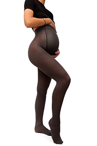 sofsy 100% Oeko-Tex Zertifizierte Umstandsstrumpfhose für Damen [Hergestellt in Italien] 50 Denier Schwangerschaftsstrumpfhose | Grau - Large von sofsy