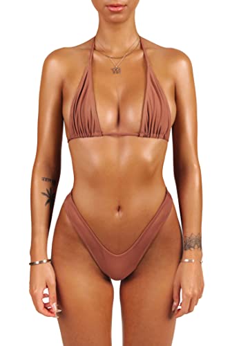 sofsy Bikinihöschen für Damen sexy Zweiteiler Bikinihöschen Badeanzug (Top & Bottoms separat erhältlich!) Nude größe Large 34dd 36dd von sofsy