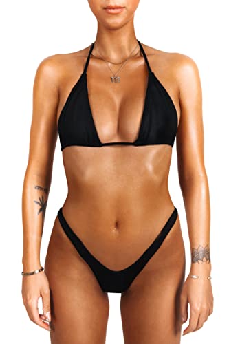 sofsy Schwarz Bikinihöschen für Damen sexy Zweiteiler Bikinihöschen Badeanzug (Top & Bottoms separat erhältlich!) größe XL XLarge 34dd 36dd von sofsy