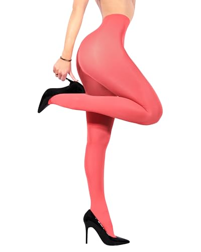 sofsy Ultra-Dehnbare Farbige Strumpfhosen Damen 40 Denier | Hergestellt in Italien – 100% Oeko-Tex Zertifiziert | Papaya - XL von sofsy