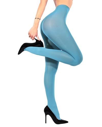 sofsy Weiche und Hochwertige Strumpfhose Blau 40 Denier | Hergestellt in Italien, Nylonstrumpfhose | Lagunenblau - Medium von sofsy
