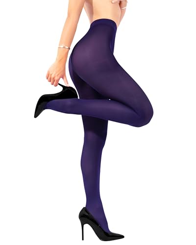 sofsy Blickdichte Strumpfhose Damen in Violett 40 Denier | Ultraweich, Hergestellt in Italien – 100% Oeko-Tex Zertifiziert | Violett - Large von sofsy