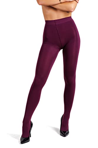 sofsy super-blickdichte Strumpfhose - Winter-Wärmestrümpfe | 100 DEN Bordeaux 3 - Medium von sofsy