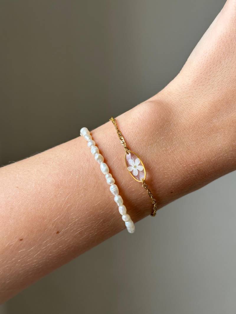 Vergissmeinnicht Armband Gold - Blumenschmuck Handgemacht Symbol Erinnerung & Liebe Geschenk Für Sie von softeternity