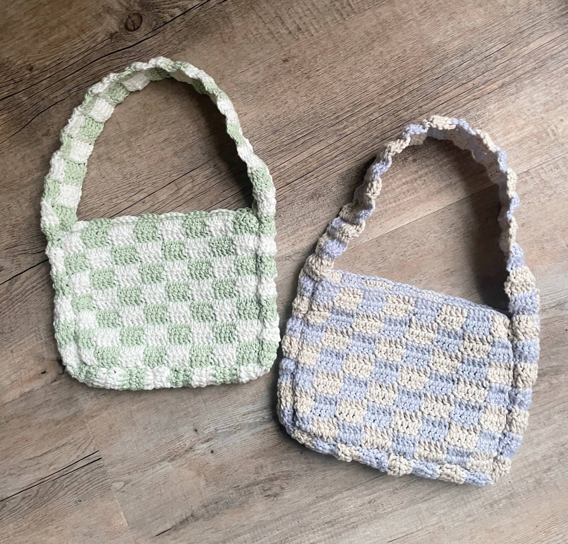 Leni Tasche/Kleine Bag Schachbrett Muster Checkerboard Gehäkelt Handtasche Y2K Kariert Minibag Leni Tasche/Kleine Bag Schachbrett Muster Checkerboard Gehäkelt Handtasche Y2K Kariert Minibag von softvulnerability