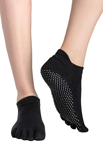 Yoga Socken / Pilates Socks / Stoppersocken / Kampfsport / Gymnastik / Ballett / Tanz Socken / Fußbodensocken, Rutschfeste Socken für Sport, für Damen und Herren ABS-Socken, Schwarz (Black), Gr. 35/38 von soggz