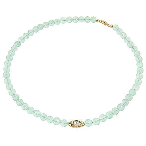 sogni d'oro Facettenreich Damen-Collier aus echt Gold 375 mit Fluorit von sogni d'oro