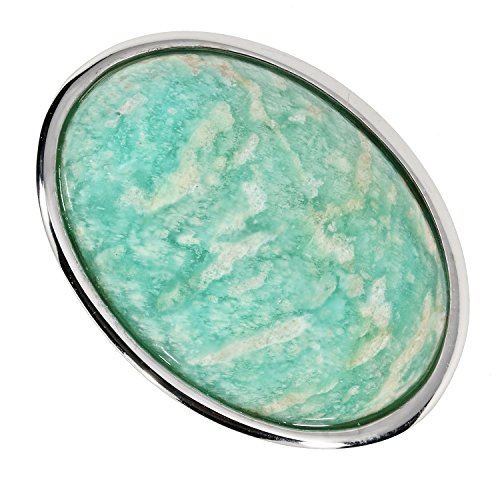 sogni d'oro Silberzeit Damen-Ring Sterling-Silber 925 rhodiniert Amazonit 20ct RW16 von sogni d'oro