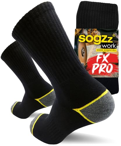 sogzz Arbeitssocken Work FX PRO Herren 85% Baumwolle | 8 Paar | schwarz, für die Arbeit z.B. für Arbeitsschuhe, Arbeiter Socken für Männer, lang, stark & robust, Arbeitersocken 39-42 sogzz Arbeitssocken Work FX PRO Herren 85% Baumwolle | 8 Paar | schwarz, für die Arbeit z.B. für Arbeitsschuhe, Arbeiter Socken für Männer, lang, stark & robust, Arbeitersocken 39-42 von sogzz