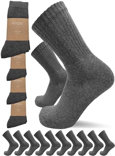 sogzz Tennissocken | 20 Paar | Herren Damen 80% Baumwolle, Sportsocken, Arbeitssocken, Tennis Sport Freizeit Arbeit Socken Grau Unisex, Modell: Sport Basic, 39-42, Dunkelgrau von sogzz