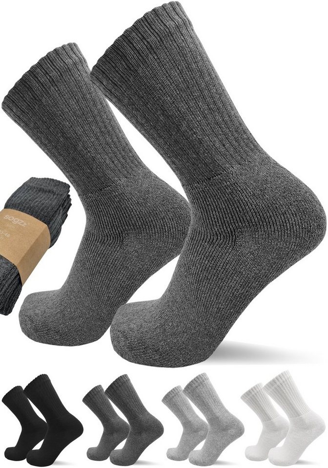 sogzz Tennissocken 5-30 Paar Sportsocken 80% Baumwolle Arbeitssocken Herren Damen (Modell: Sport Basic, 10-Paar) von sogzz