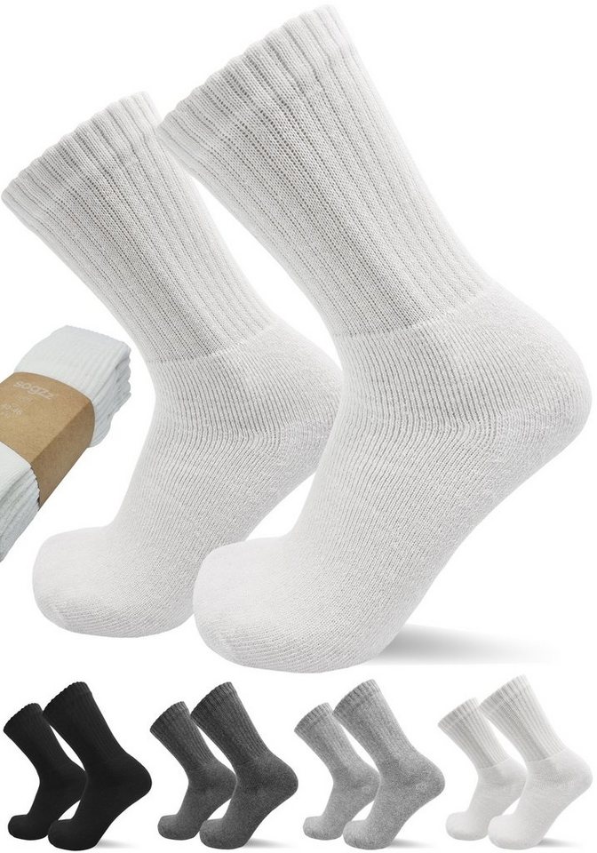 sogzz Tennissocken 5-30 Paar Sportsocken 80% Baumwolle Arbeitssocken Herren Damen (Modell: Sport Basic, 10-Paar) von sogzz