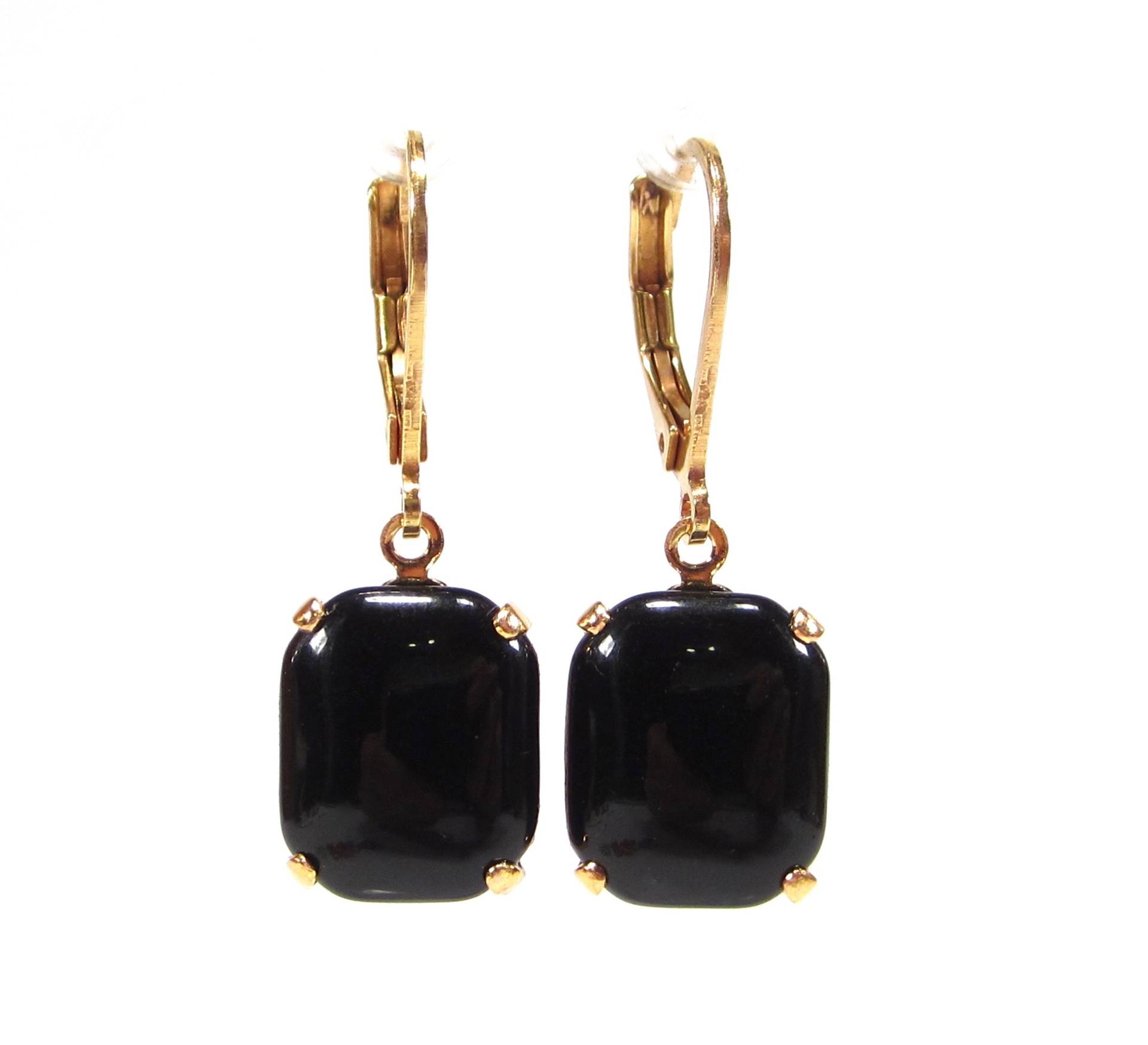 Sommerliche Schwarz Gold Farbene Ohrringe Ohrhänger Handgemachtes Glas 60Er Jahre Vintage Made in Cologne Germany Sommerliche Schwarz Gold Farbene Ohrringe Ohrhänger Handgemachtes Glas 60Er Jahre Vintage Made in Cologne Germany von sohominussoho