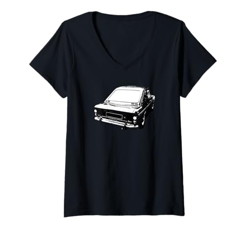 Damen Hillman Imp Californian 1960er britischer Oldtimer hinten T-Shirt mit V-Ausschnitt Damen Hillman Imp Californian 1960er britischer Oldtimer hinten T-Shirt mit V-Ausschnitt von soitwouldseem