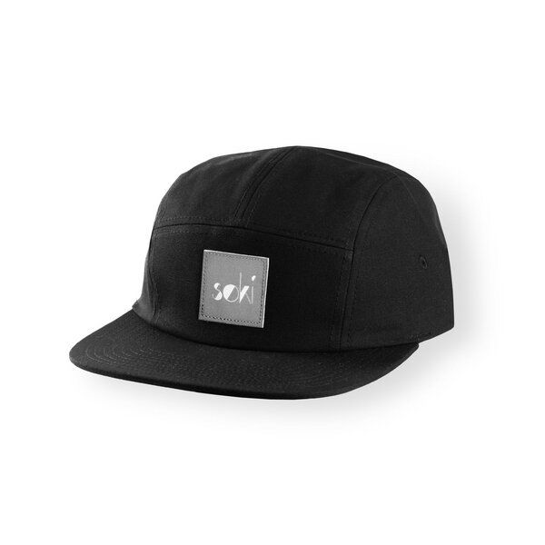 soki 5-Panel Cap aus Bio-Baumwolle schwarz von soki