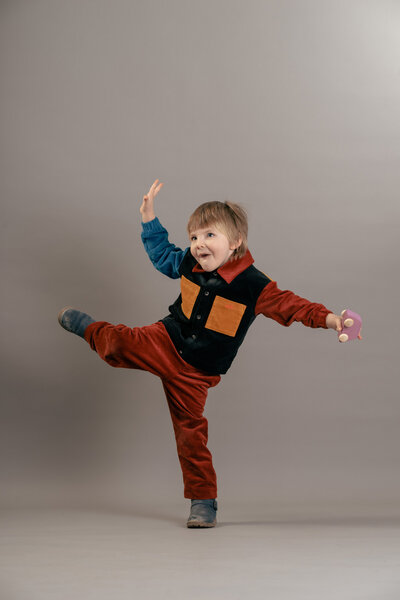 soki Workwear Kids Cord Jacket - Colorblock von soki