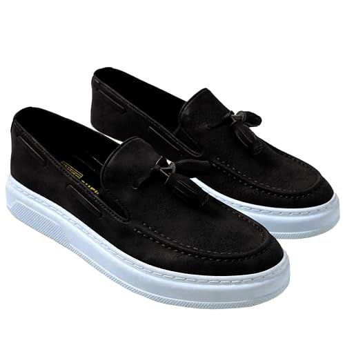 Solaress 127 Herren Sneaker, Leder Halbschuhe für Manner (Schwarz, eu_Footwear_Size_System, Adult, Men, Numeric, medium, Numeric_42) von solaress seyahat aksesuarları