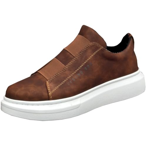Solaress 307 Herren Sneaker Business-Casual Fashion Schuhe, EU 42, Braun von solaress seyahat aksesuarları